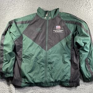 VTG 1996 NSCAA Umbro All America Soccer Jacket Mens Large 90s Windbreaker Green